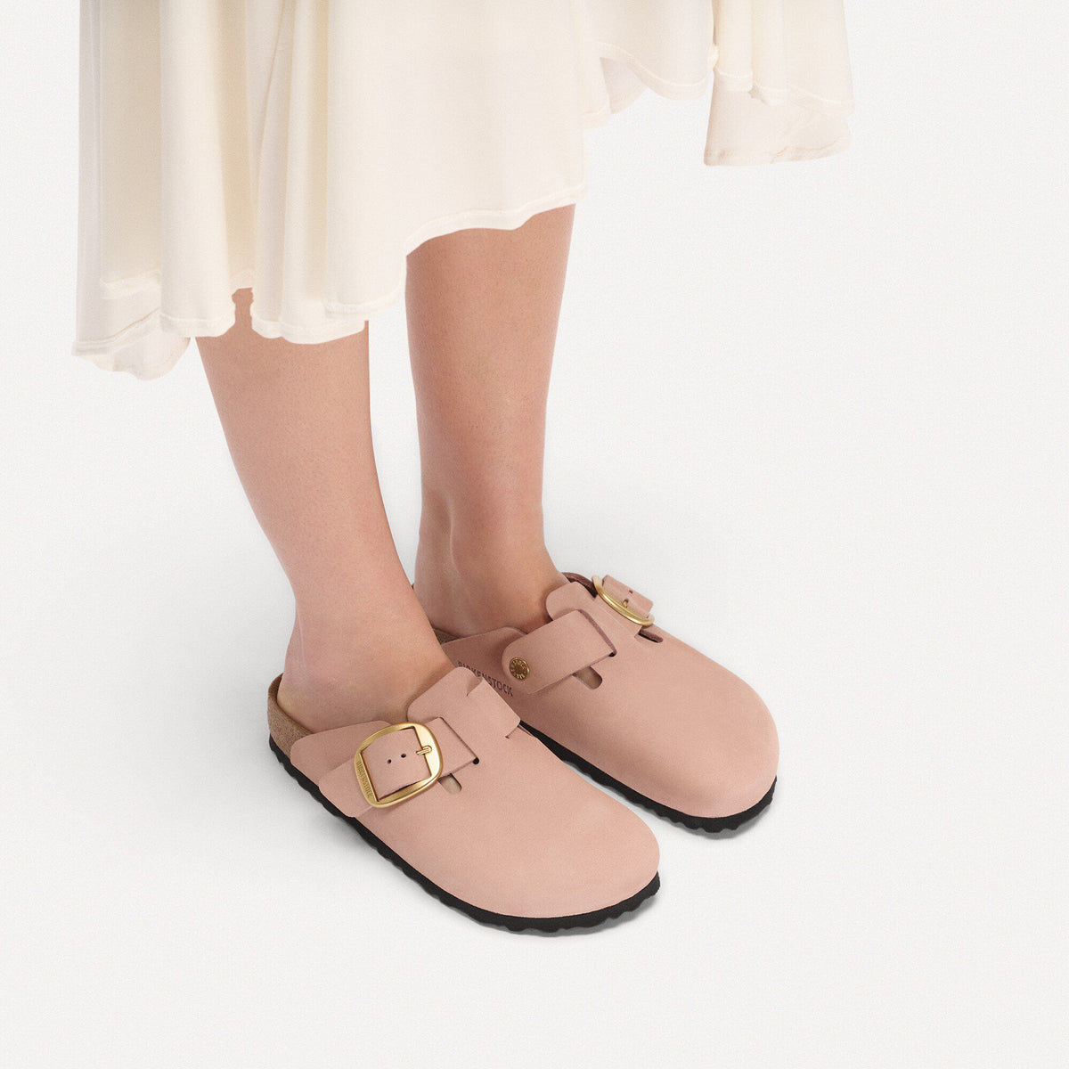 Boston Big Buckle Nubuck Leather in Color Soft Pink | Birkenstock