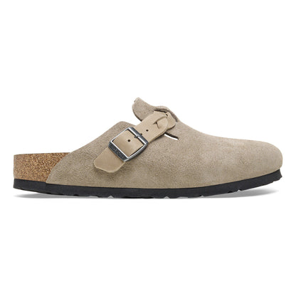 Boston Braided Suede Leather in Color Taupe | Birkenstock