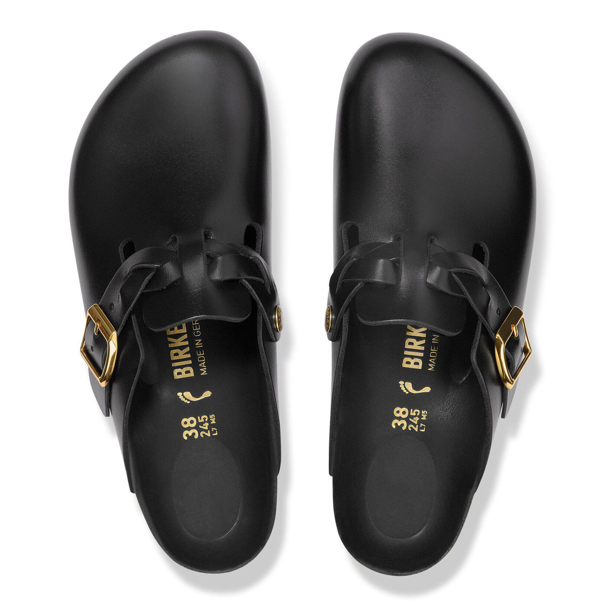 Boston Braided Leather in Color New Dressy Black | Birkenstock