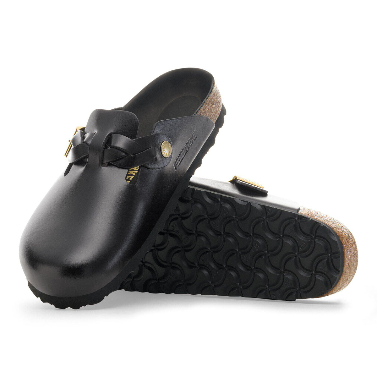 Boston Braided Leather in Color New Dressy Black | Birkenstock
