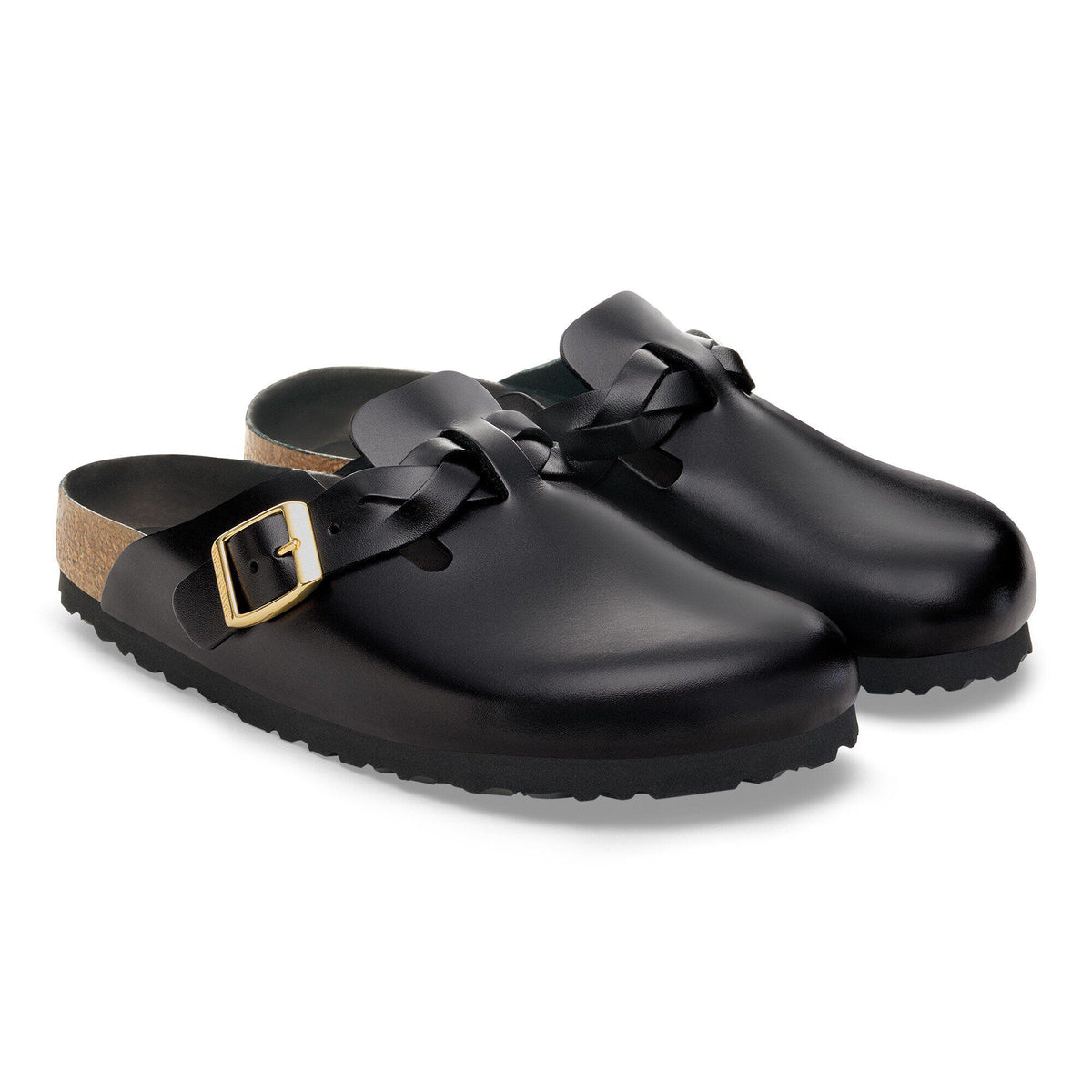 Boston Braided Leather in Color New Dressy Black | Birkenstock