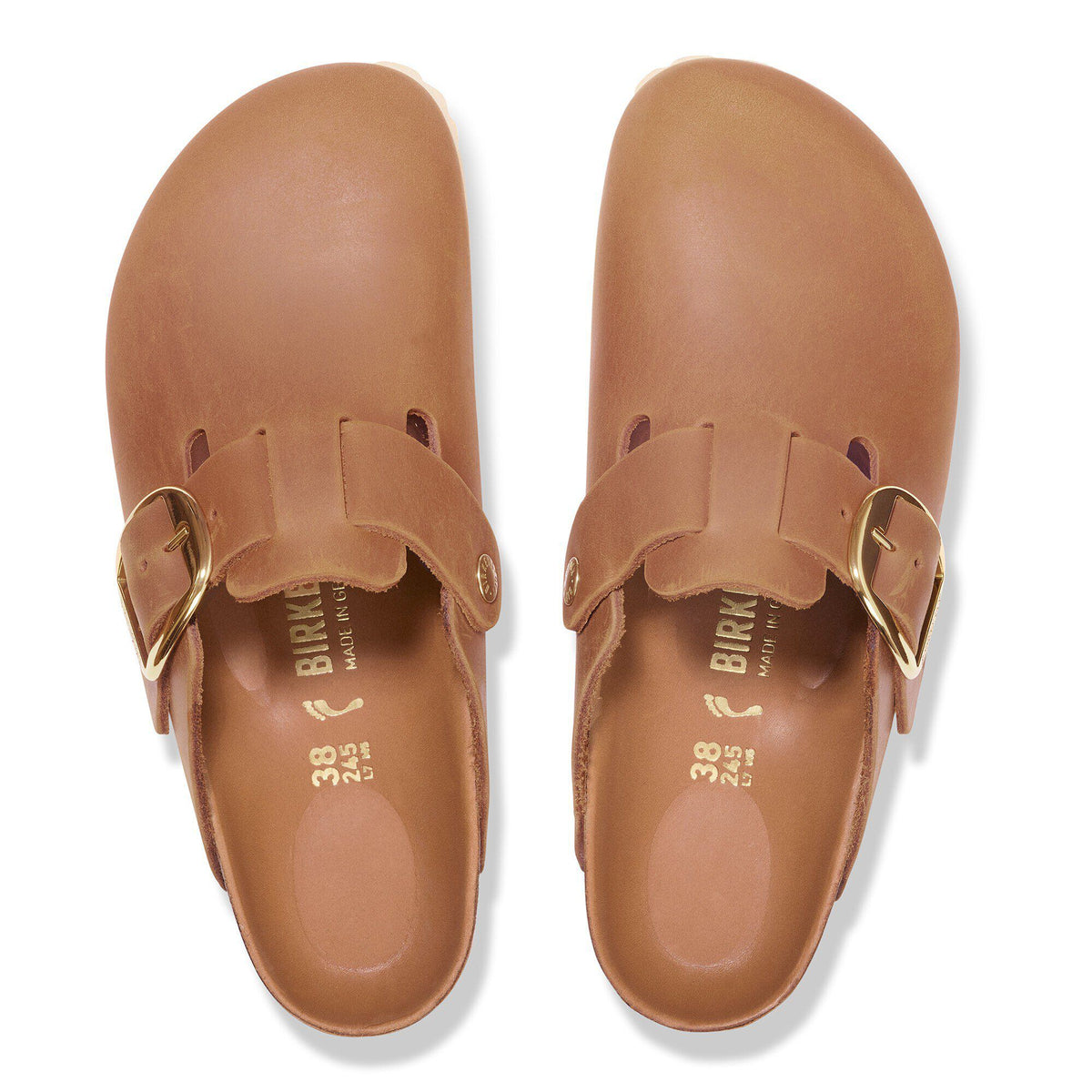 Boston Big Buckle Oiled Leather in Color Cognac | Birkenstock