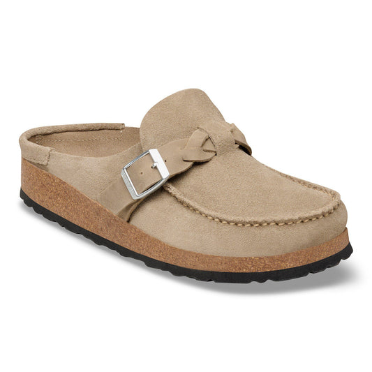 Buckley  Braided Suede Leather in Color Taupe | Birkenstock