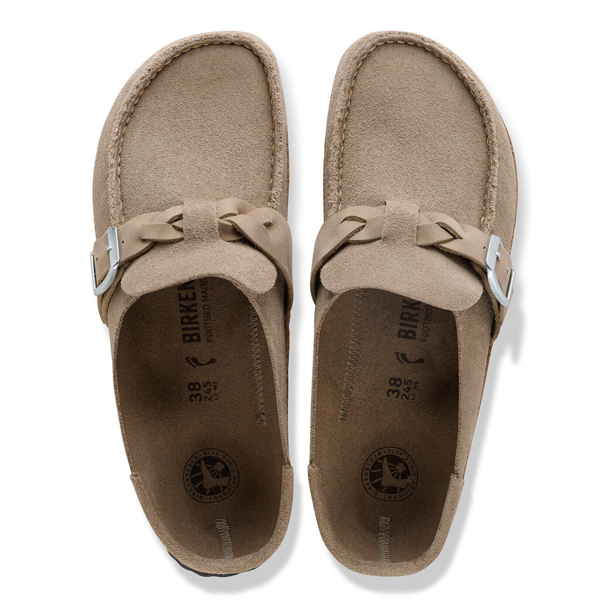 Buckley  Braided Suede Leather in Color Taupe | Birkenstock