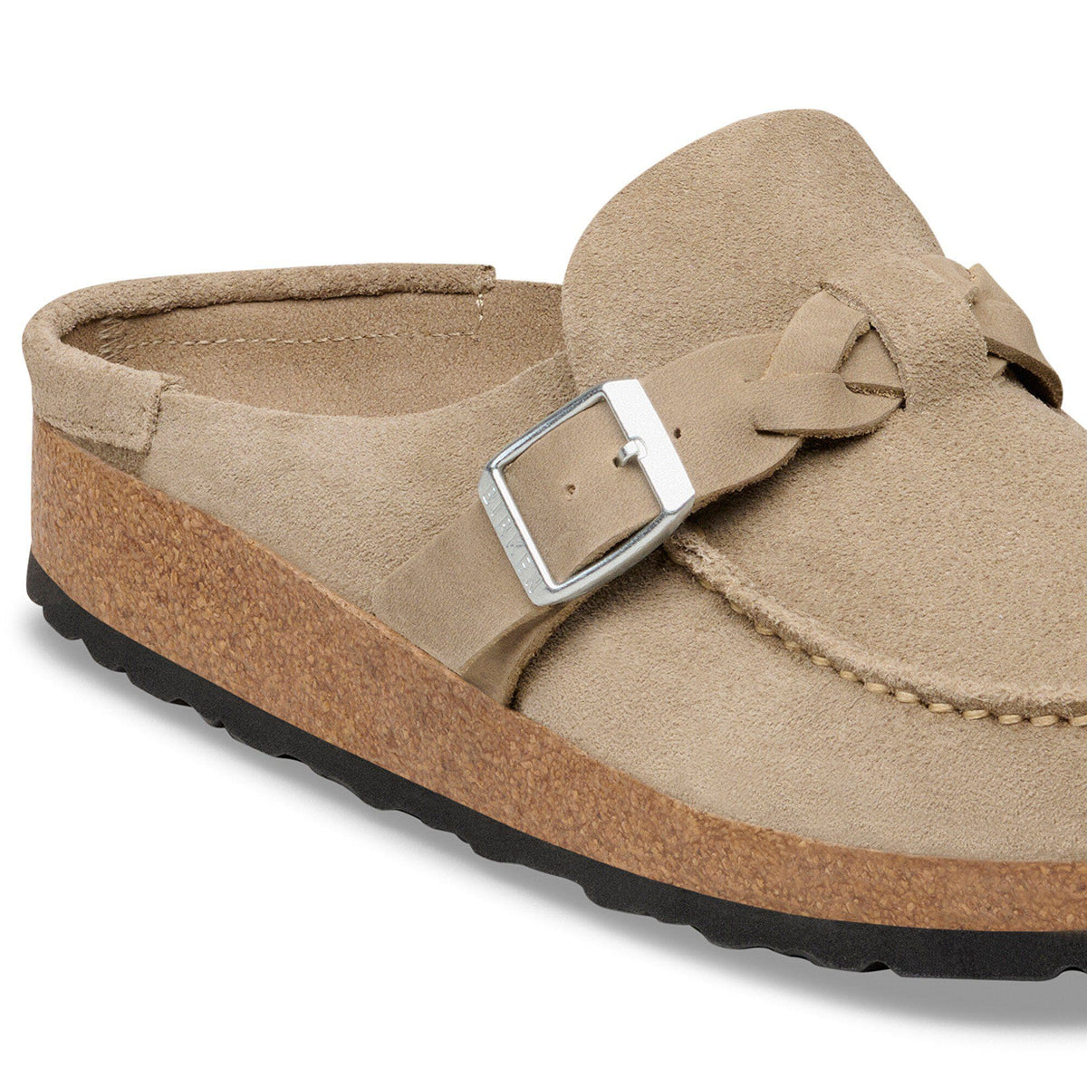 Buckley  Braided Suede Leather in Color Taupe | Birkenstock