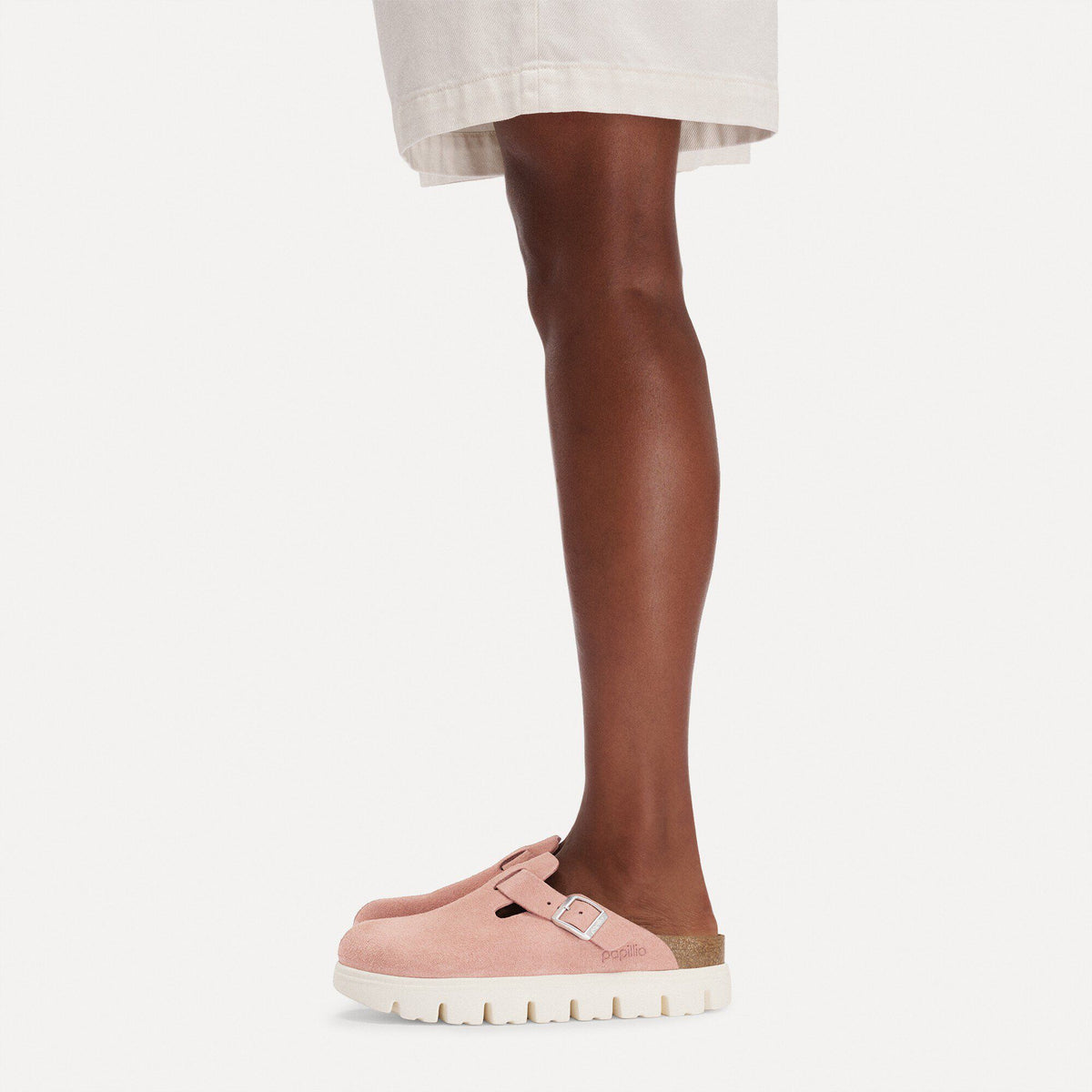Boston Chunky Suede Leather in Color Pink Clay | Birkenstock