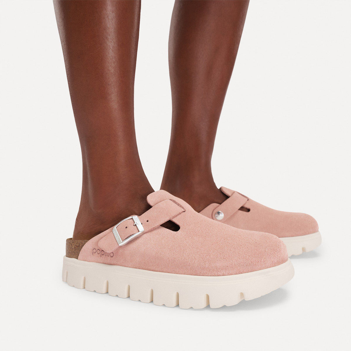 Boston Chunky Suede Leather in Color Pink Clay | Birkenstock