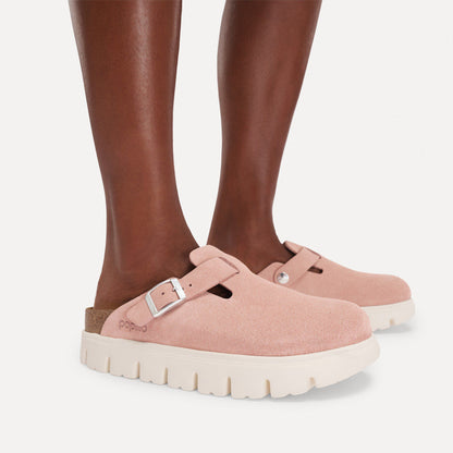 Boston Chunky Suede Leather in Color Pink Clay | Birkenstock