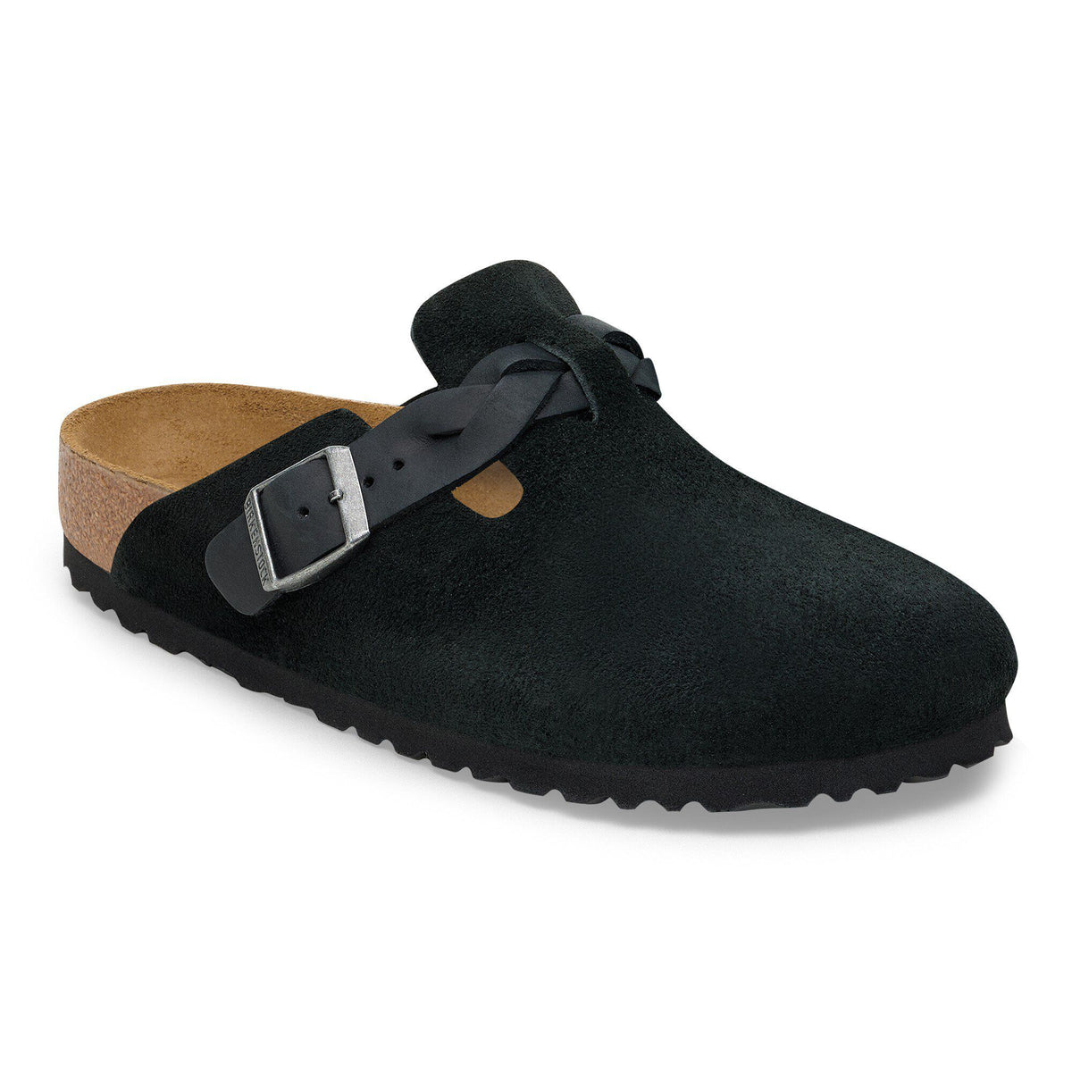 Boston Braided Suede Leather in Color Black | Birkenstock