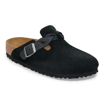 Boston Braided Suede Leather in Color Black | Birkenstock