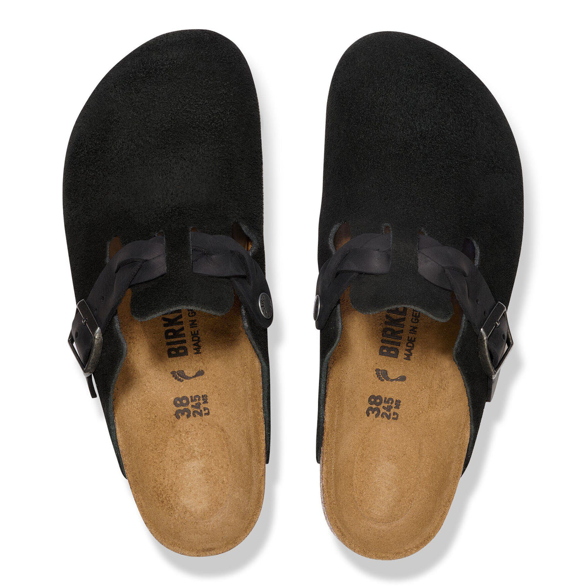 Boston Braided Suede Leather in Color Black | Birkenstock