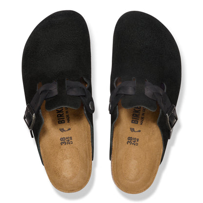 Boston Braided Suede Leather in Color Black | Birkenstock