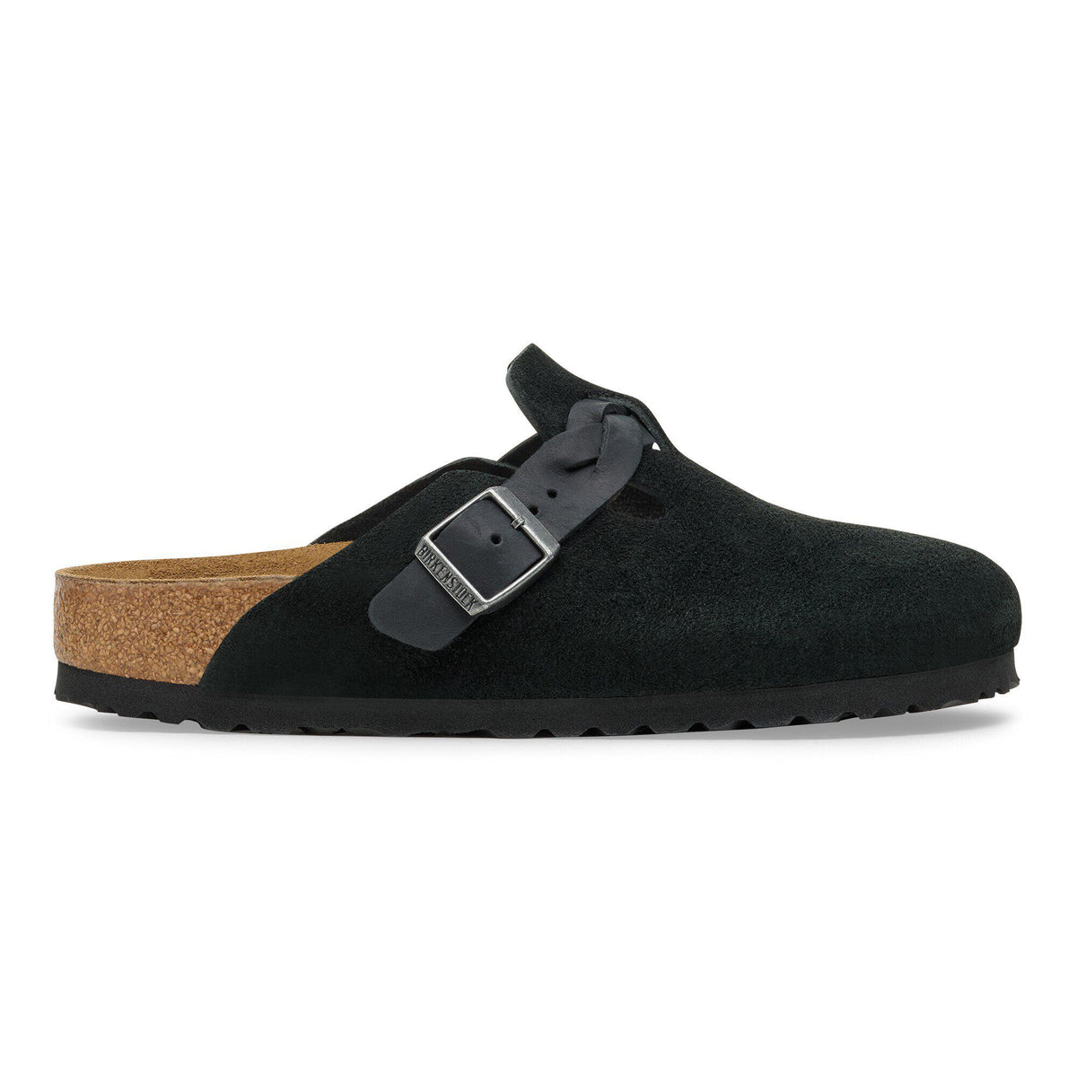 Boston Braided Suede Leather in Color Black | Birkenstock