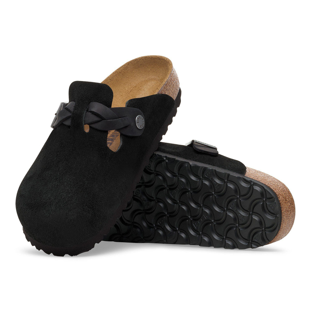 Boston Braided Suede Leather in Color Black | Birkenstock