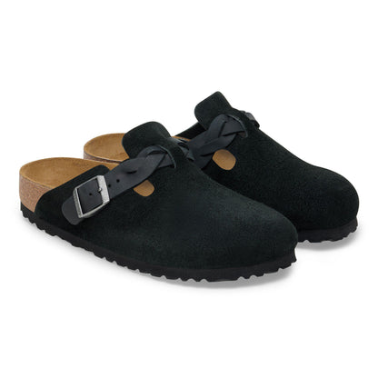 Boston Braided Suede Leather in Color Black | Birkenstock