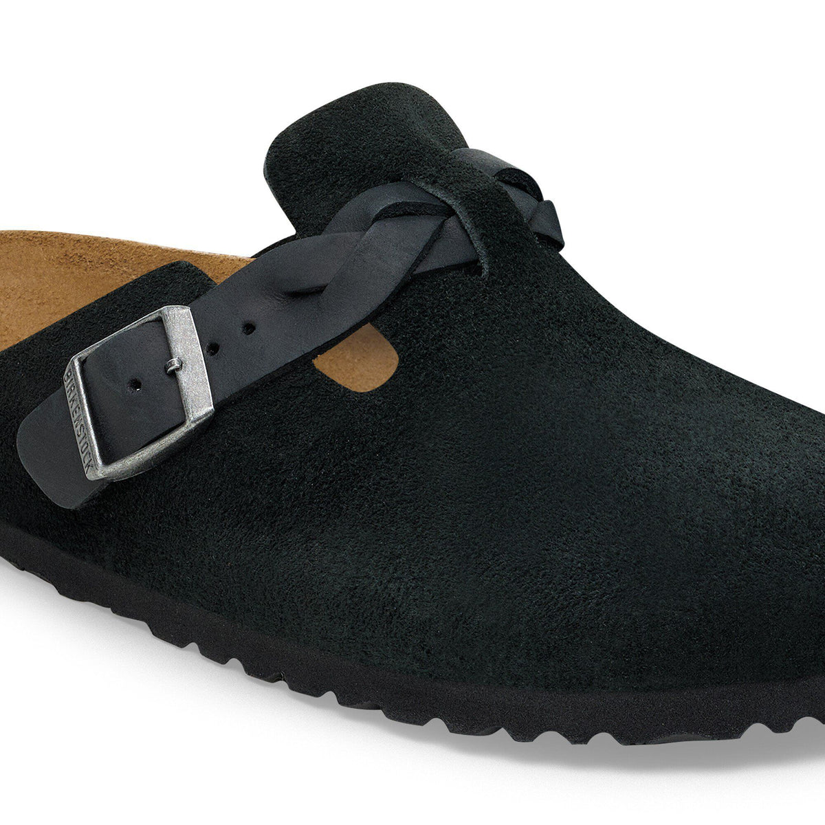 Boston Braided Suede Leather in Color Black | Birkenstock