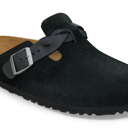 Boston Braided Suede Leather in Color Black | Birkenstock
