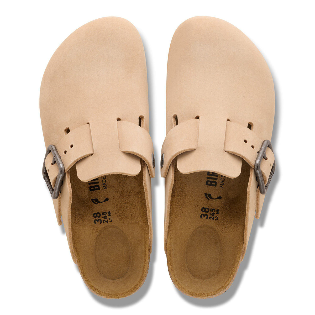 Boston Wire Buckle Nubuck Leather in Color Sandcastle | Birkenstock
