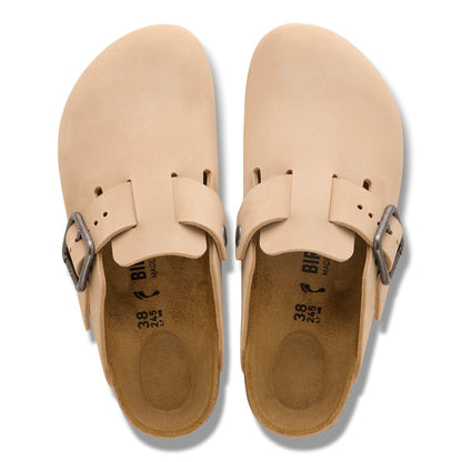 Boston Wire Buckle Nubuck Leather in Color Sandcastle | Birkenstock