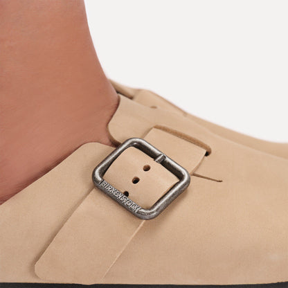 Boston Wire Buckle Nubuck Leather in Color Sandcastle | Birkenstock