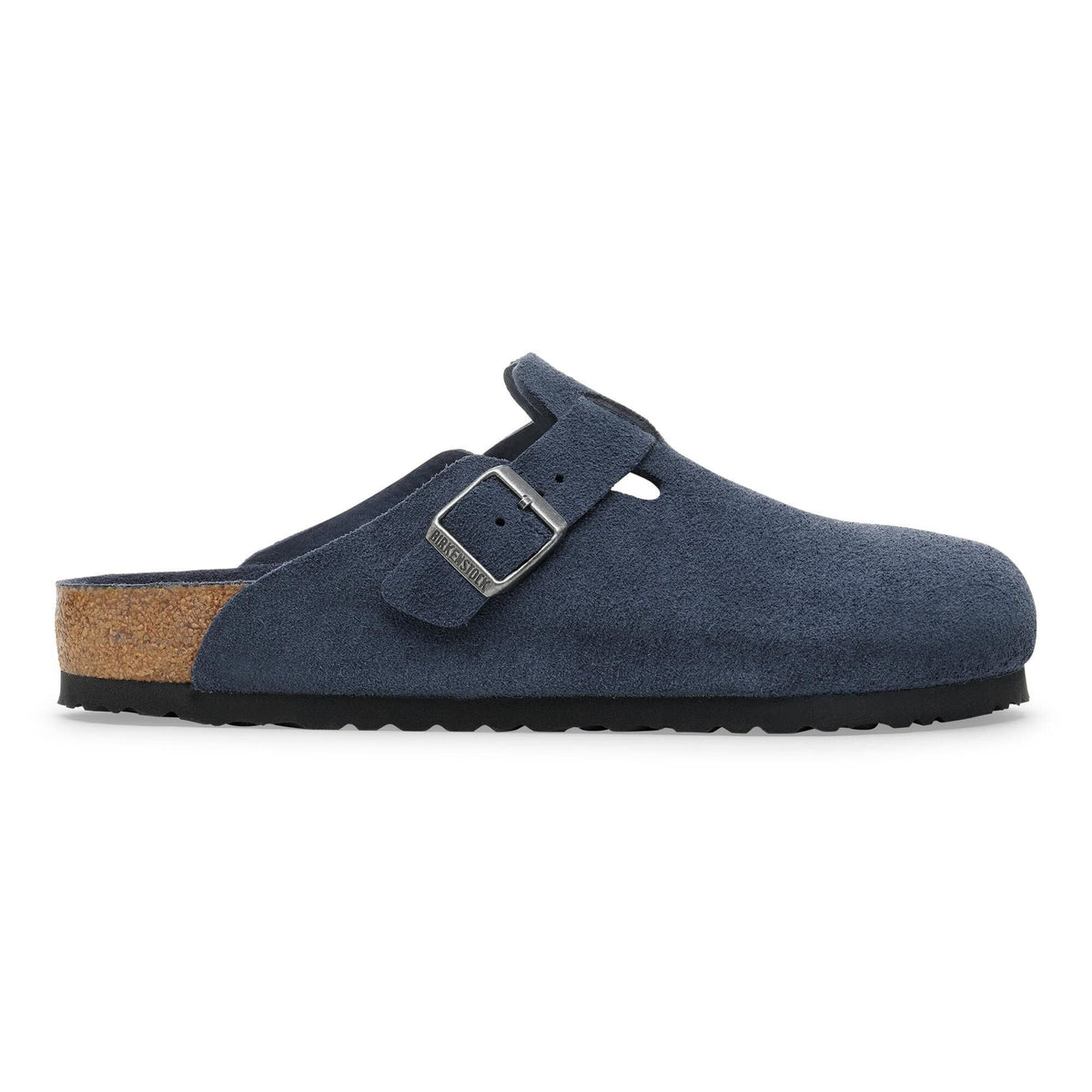 Boston Soft Footbed Suede Leather in Color New Navy Tonal | Birkenstock