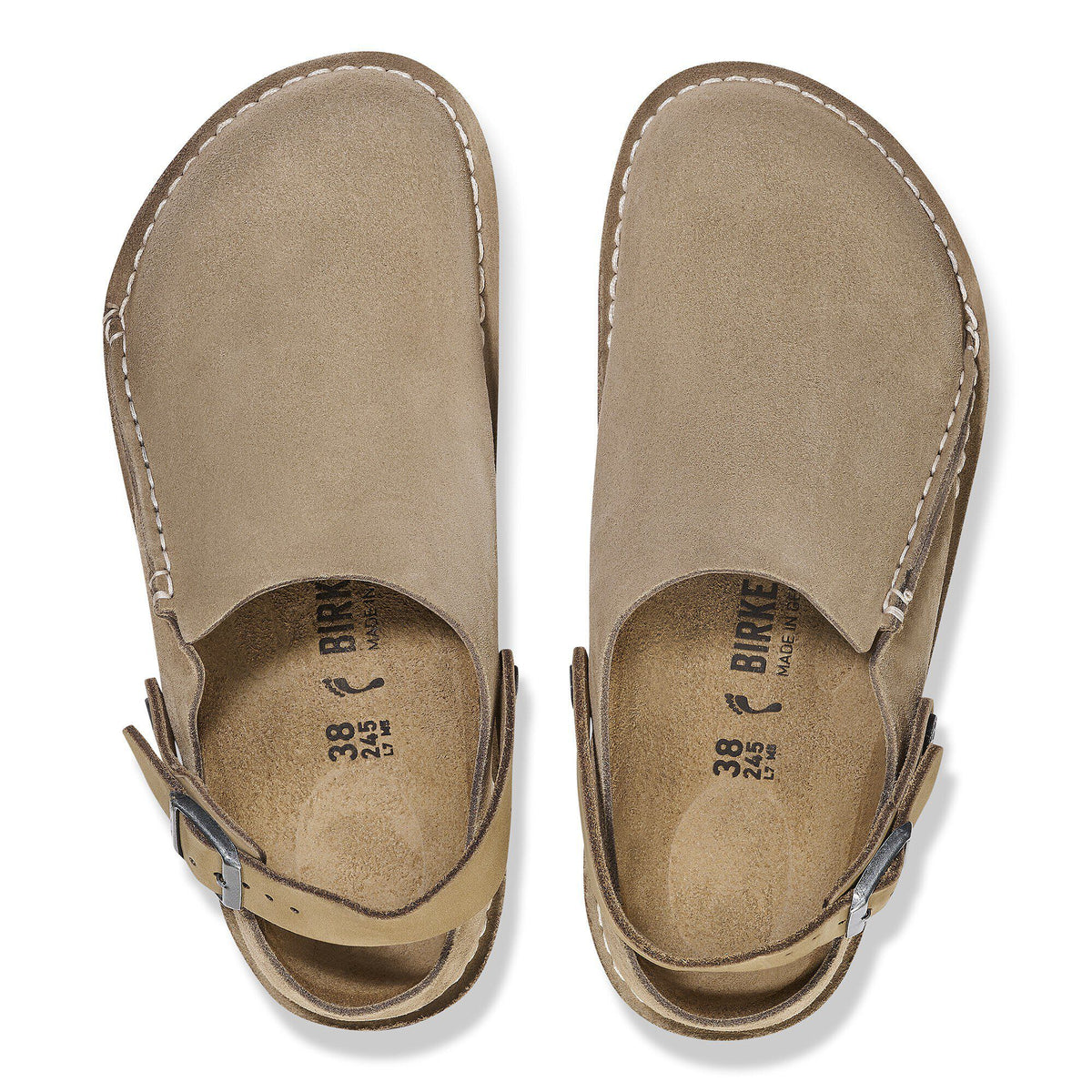 Lutry Premium Suede Suede Leather in Color Gray Taupe | Birkenstock
