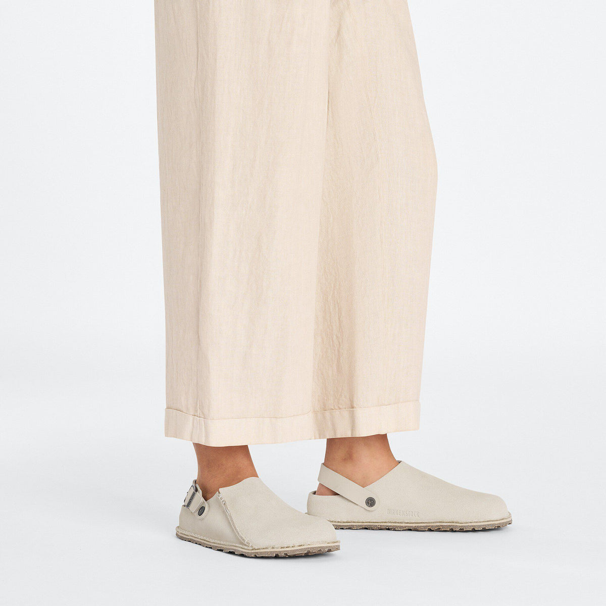Lutry Premium Suede Suede Leather in Color Eggshell | Birkenstock