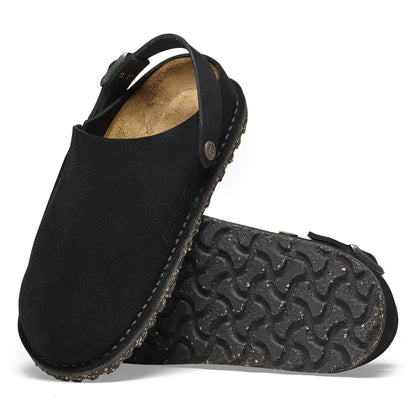 Lutry Premium Suede Suede Leather in Color Black | Birkenstock