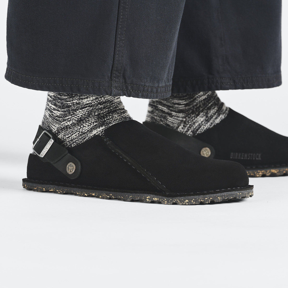 Lutry Premium Suede Suede Leather in Color Black | Birkenstock