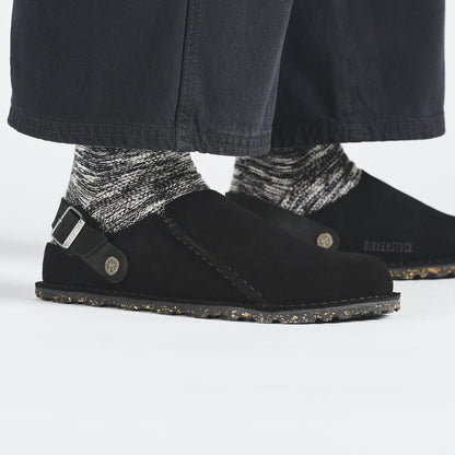 Lutry Premium Suede Suede Leather in Color Black | Birkenstock