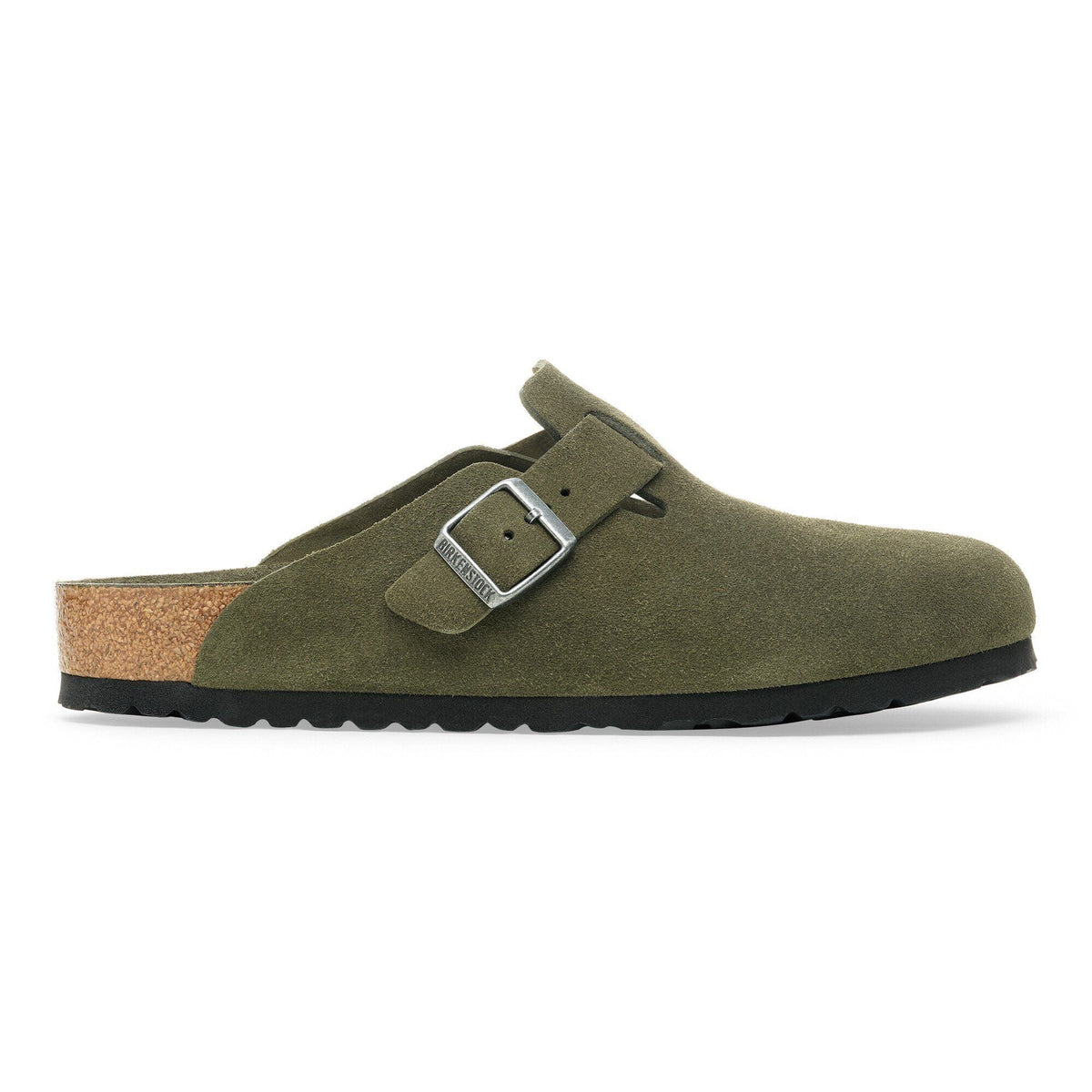 Boston Soft Footbed Suede Leather in Color Thyme Tonal | Birkenstock