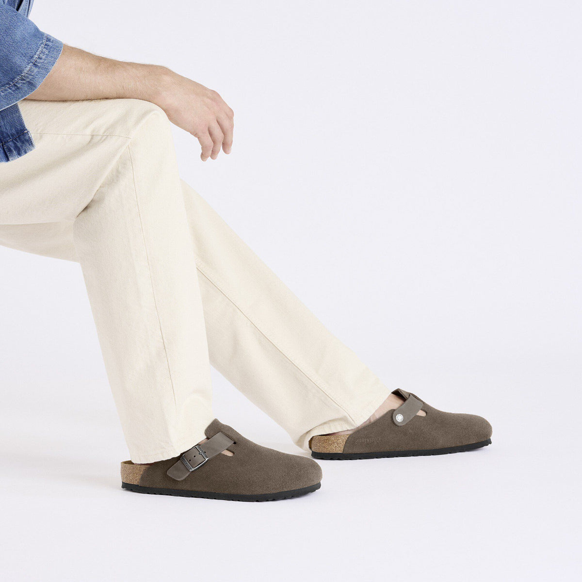 Boston Mixed Leather in Color Concrete Gray | Birkenstock