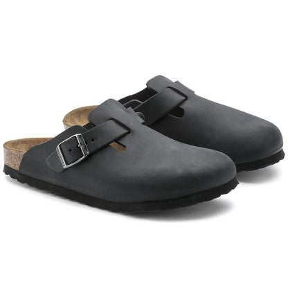 Boston Oiled Leather in Color Black | Birkenstock