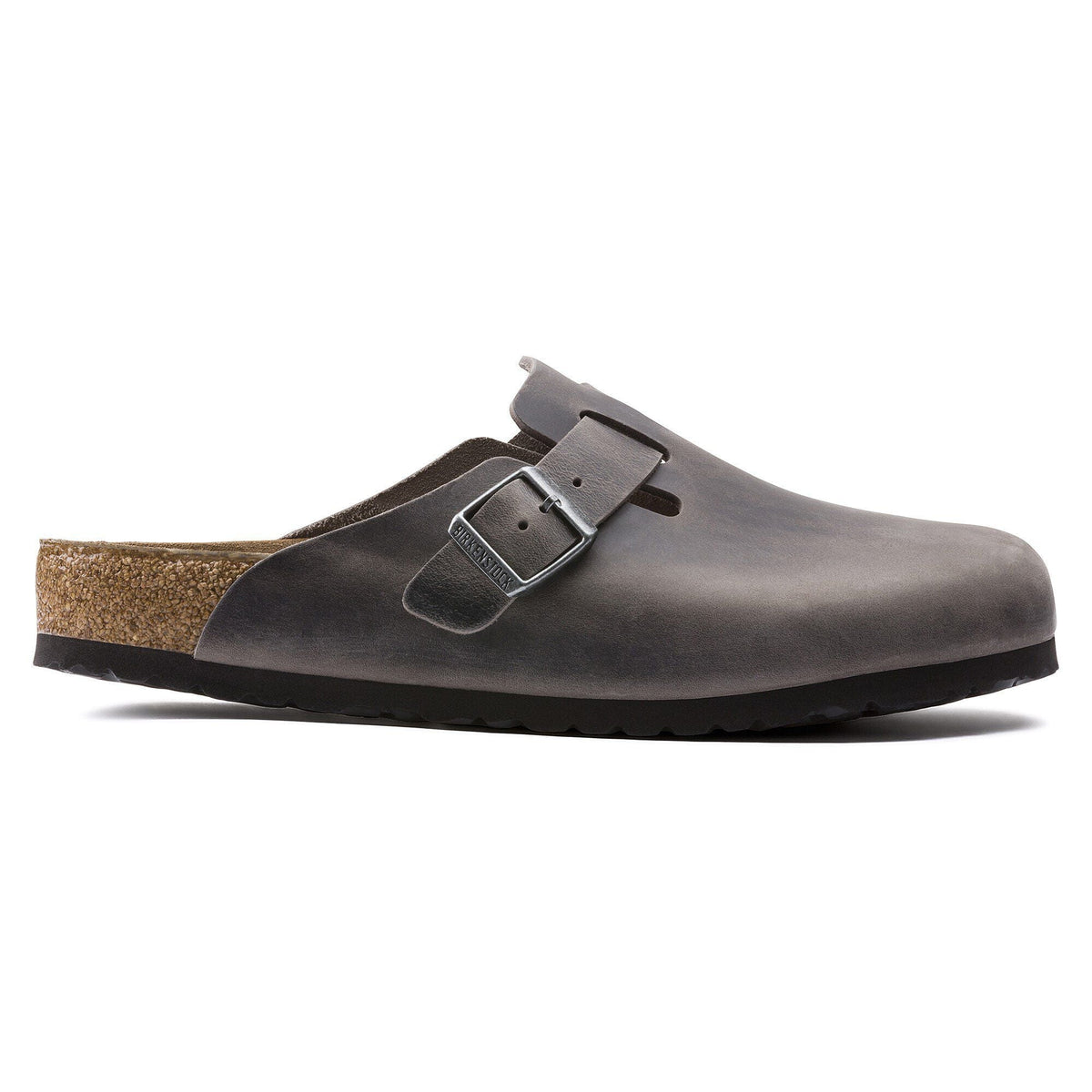 Boston Soft Footbed Oiled Leather in Color Iron | Birkenstock