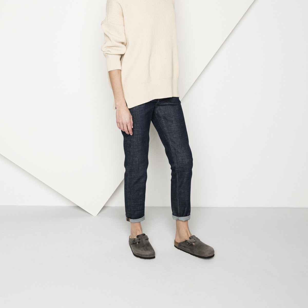 Boston Soft Footbed Oiled Leather in Color Iron | Birkenstock