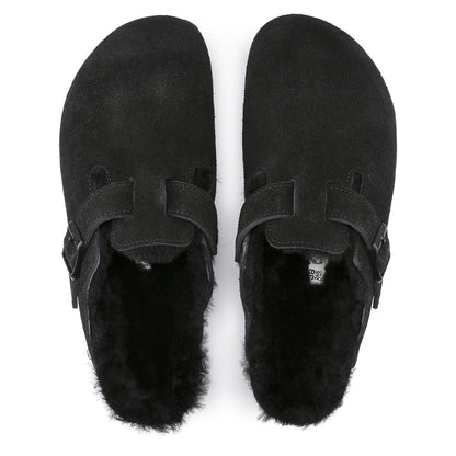 Boston Shearling Suede Leather in Color Black | Birkenstock