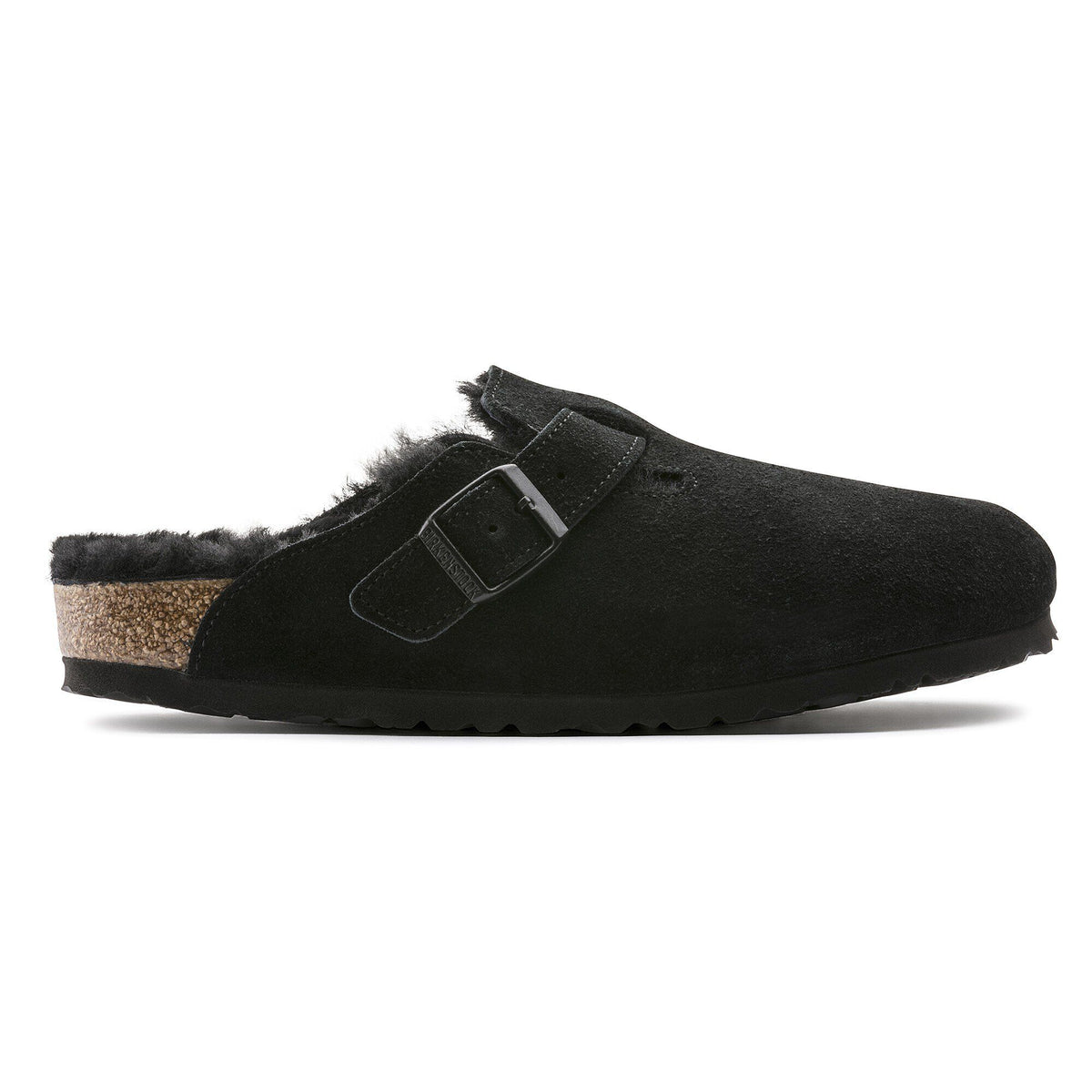 Boston Shearling Suede Leather in Color Black | Birkenstock