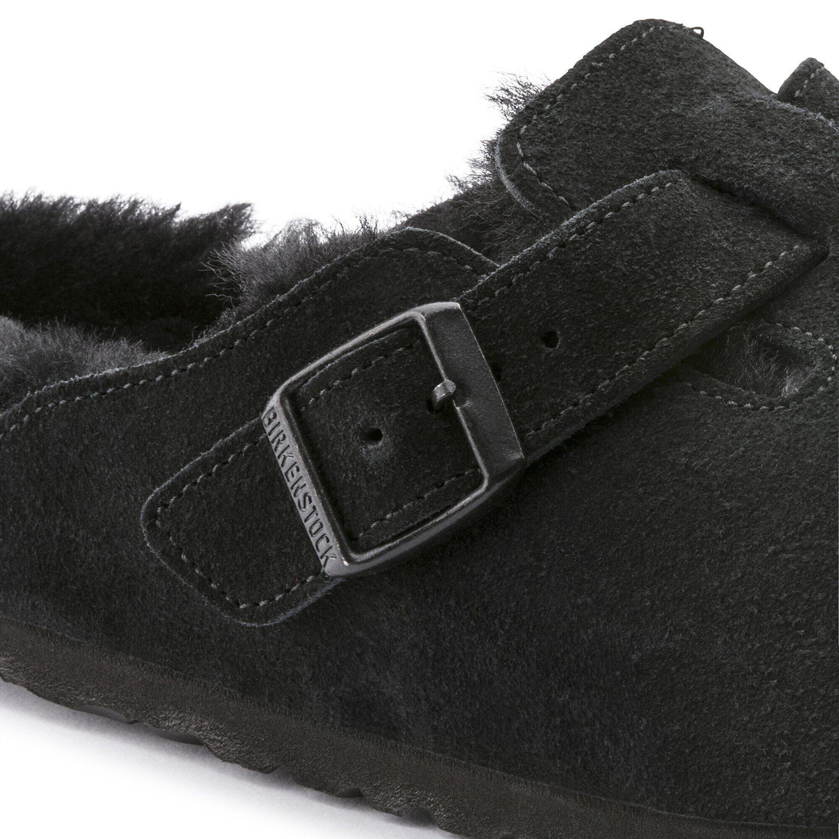 Boston Shearling Suede Leather in Color Black | Birkenstock