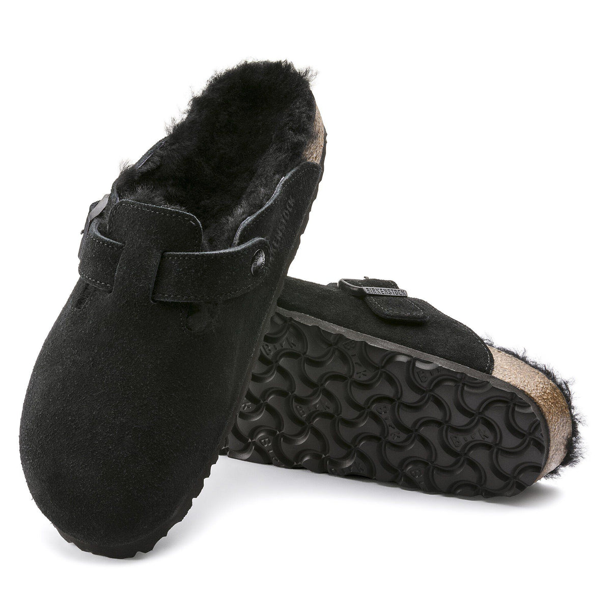 Boston Shearling Suede Leather in Color Black | Birkenstock