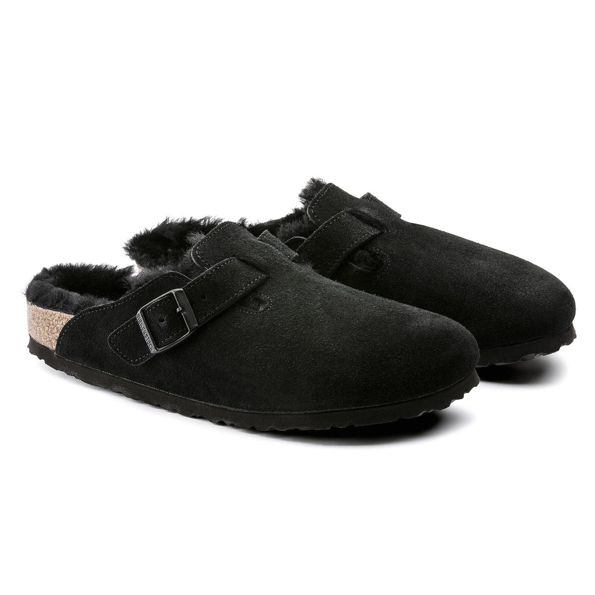 Boston Shearling Suede Leather in Color Black | Birkenstock