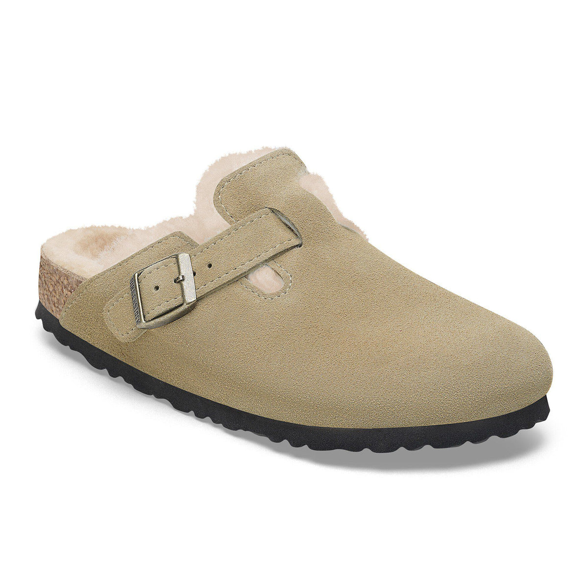 Boston Shearling Suede Leather in Color Taupe | Birkenstock