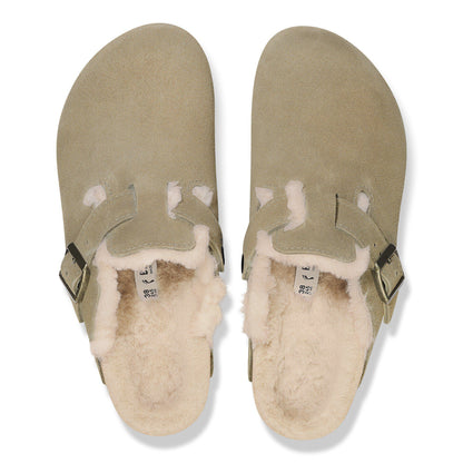 Boston Shearling Suede Leather in Color Taupe | Birkenstock