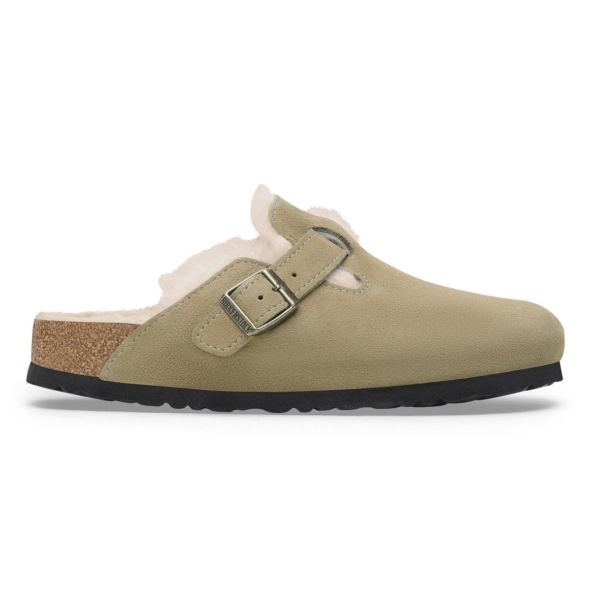 Boston Shearling Suede Leather in Color Taupe | Birkenstock