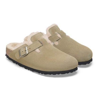 Boston Shearling Suede Leather in Color Taupe | Birkenstock