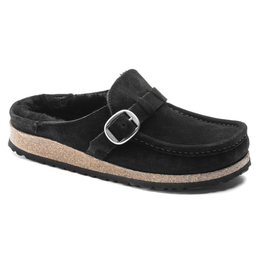 Buckley Shearling Suede Leather in Color Black | Birkenstock