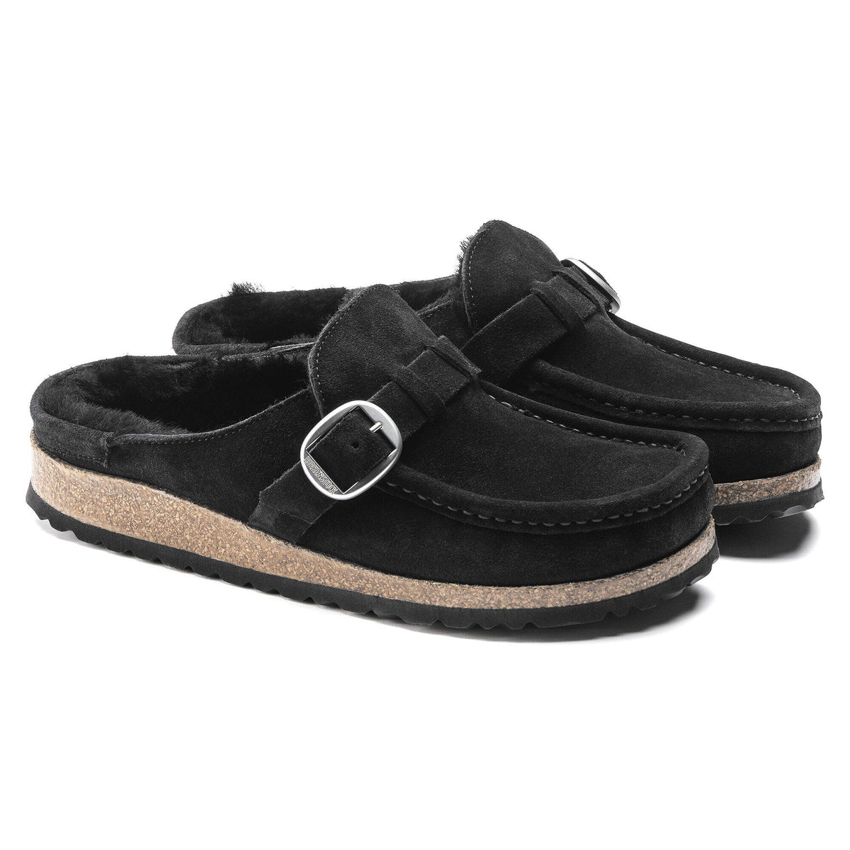 Buckley Shearling Suede Leather in Color Black | Birkenstock