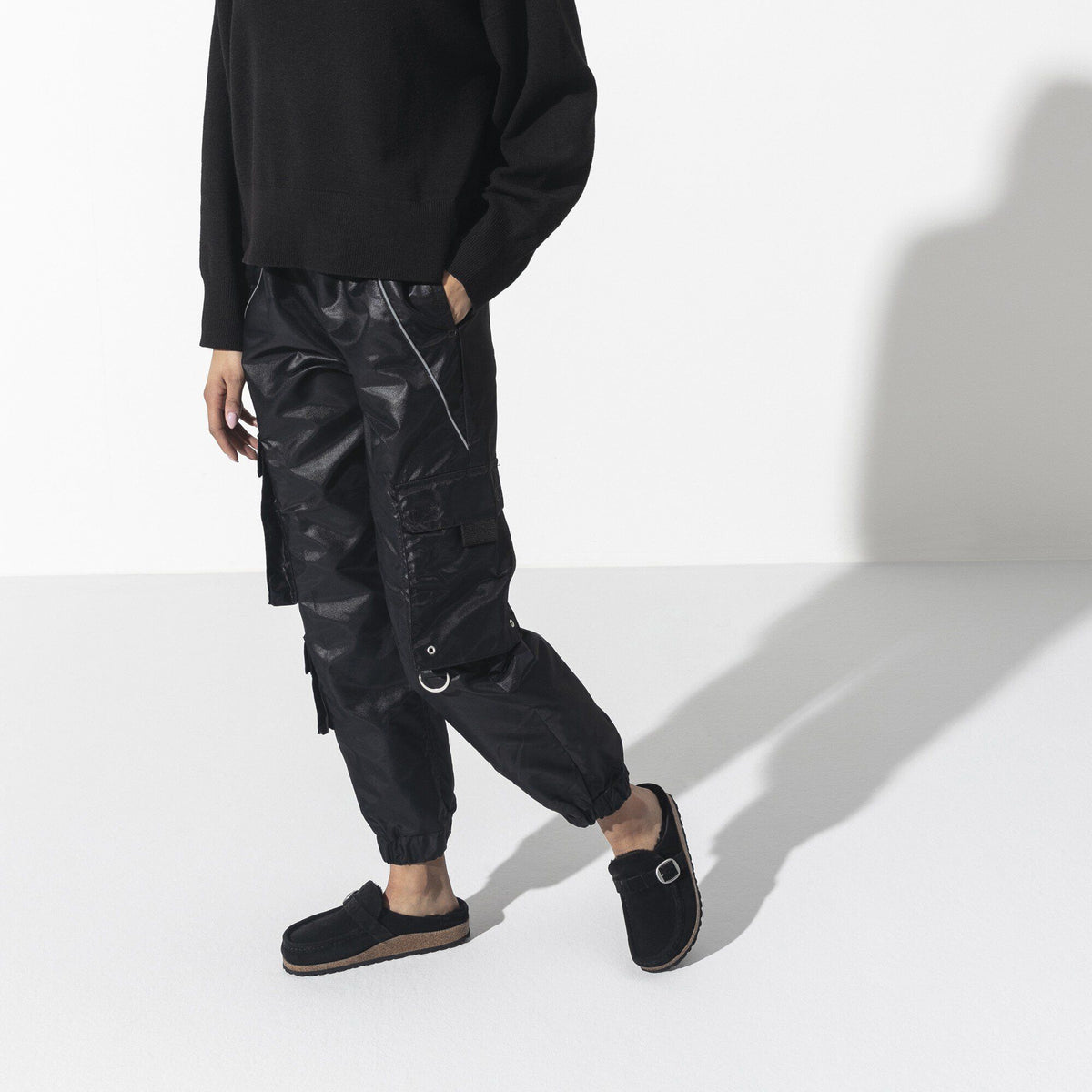 Buckley Shearling Suede Leather in Color Black | Birkenstock