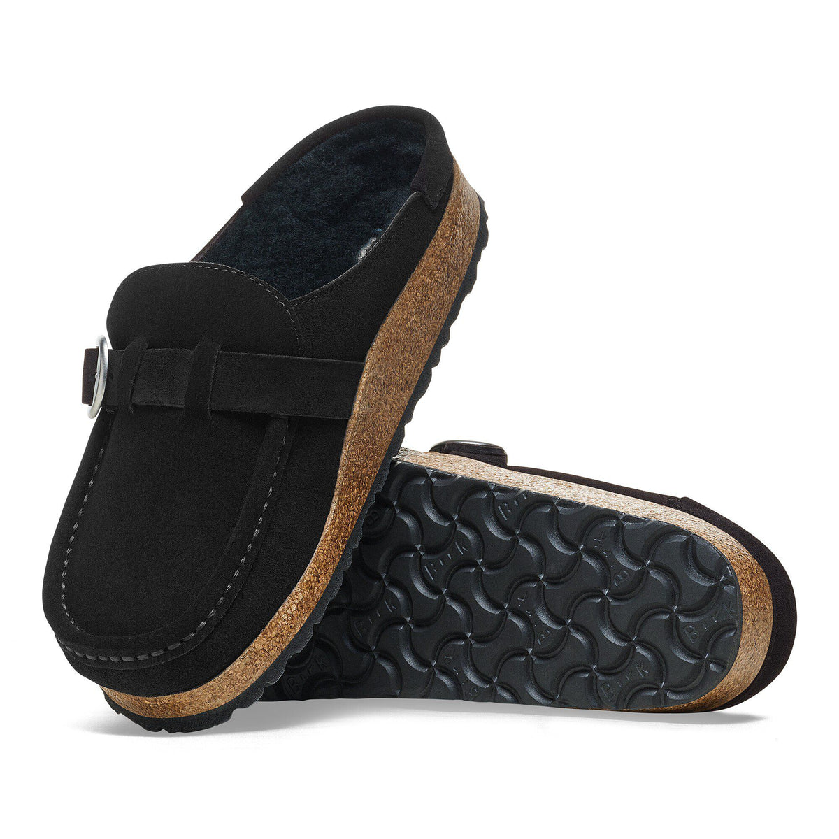 Buckley Shearling Suede Leather in Color Black | Birkenstock