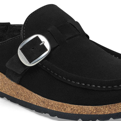 Buckley Shearling Suede Leather in Color Black | Birkenstock