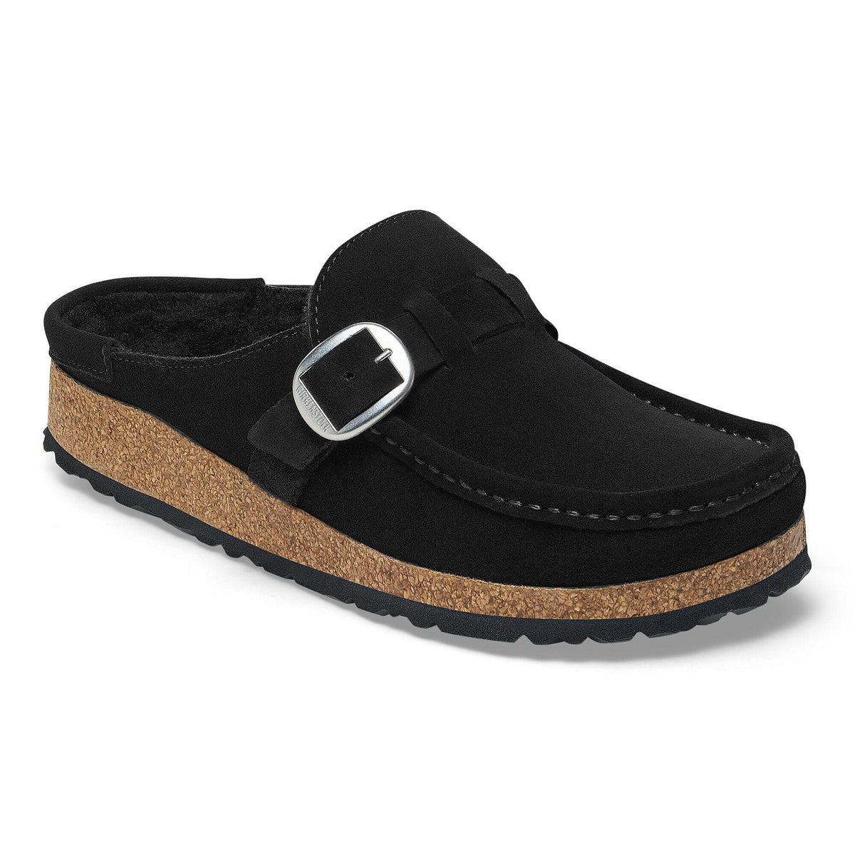 Buckley Shearling Suede Leather in Color Black | Birkenstock